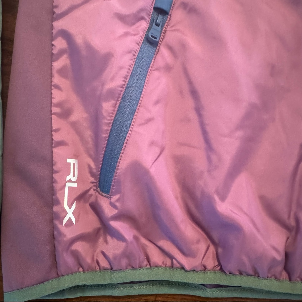 NWT RLX Golf Ralph Lauren Women's Quilted Half-Zip Jacket - Size XS Green Purple - Picture 4 of 7